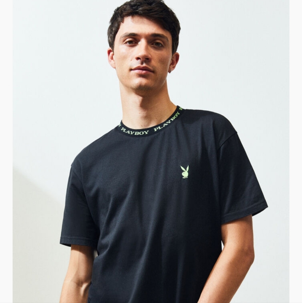 Pacsun x Playboy green ringer tee